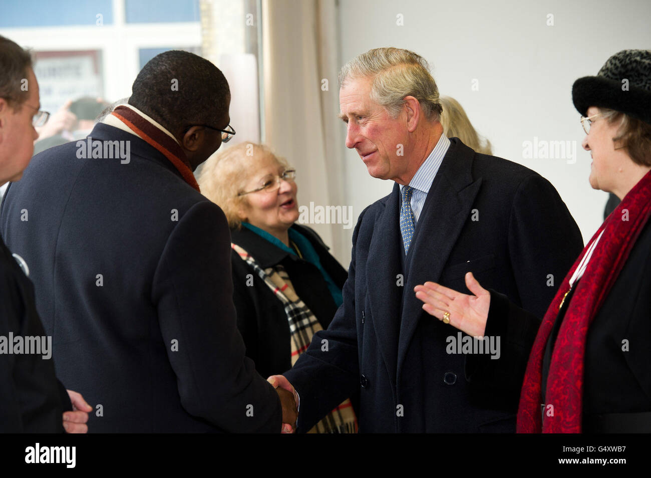 Charles und Camilla besuchen Tottenham Stockfoto