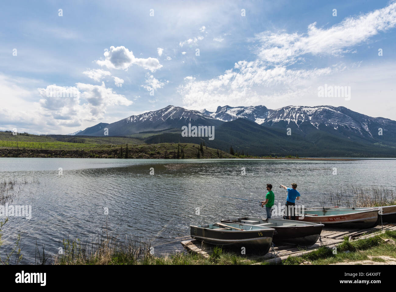 Kanada, Alberta, Jasper Nationalpark, In freier Wildbahn, Angel-Abenteuer Stockfoto
