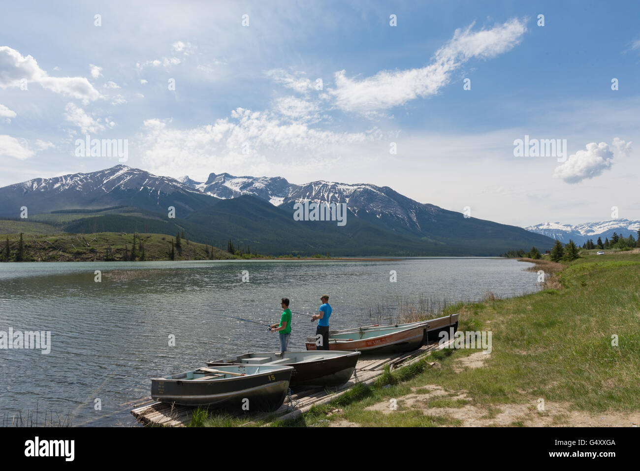 Kanada, Alberta, Jasper Nationalpark, In freier Wildbahn, Angel-Abenteuer Stockfoto