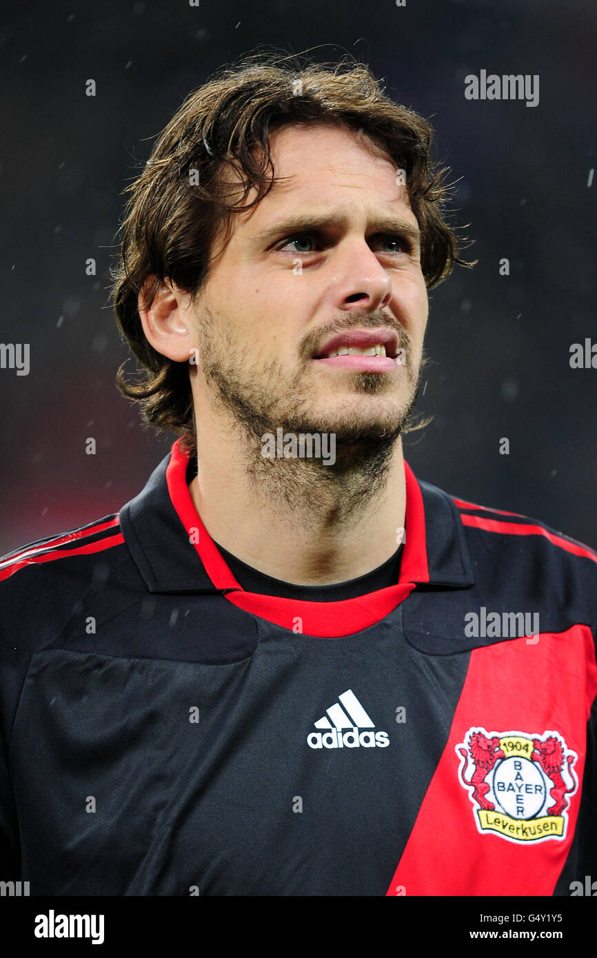 Fußball - UEFA Champions League - 16. Runde - Erstes Teilstück - Bayer Leverkusen gegen Barcelona - Bay-Arena. Manuel Friedrich, Bayer Leverkusen Stockfoto