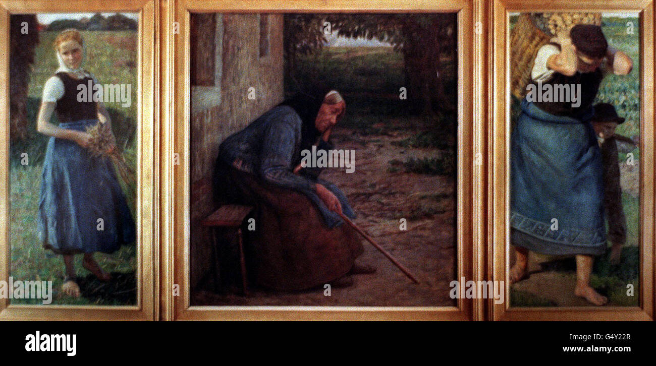 Eine Kopie der drei Lebensstadien, ein Gemälde, das von den Nazis ...