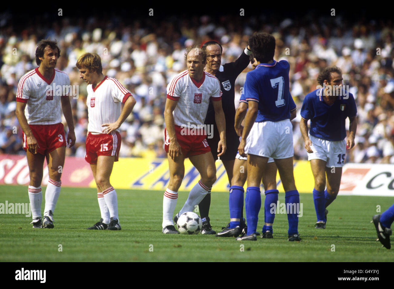 Fußball - WM Spanien 82 - Semi Final - Polen / Italien - Camp Nou, Barcelona Stockfoto