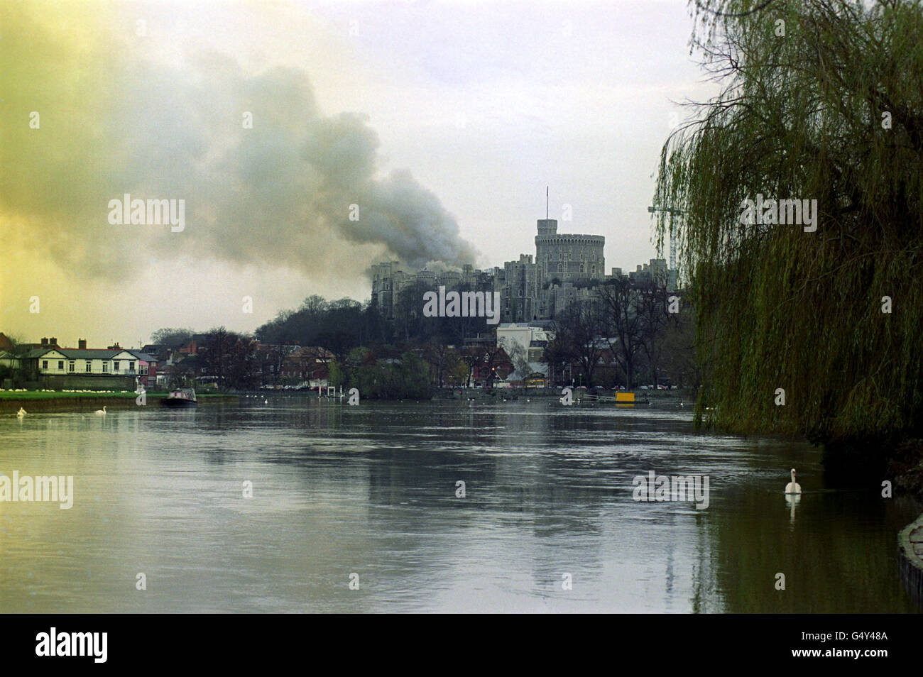 Katastrophen und Unfälle - Windsor Castle Fire - Windsor Stockfoto