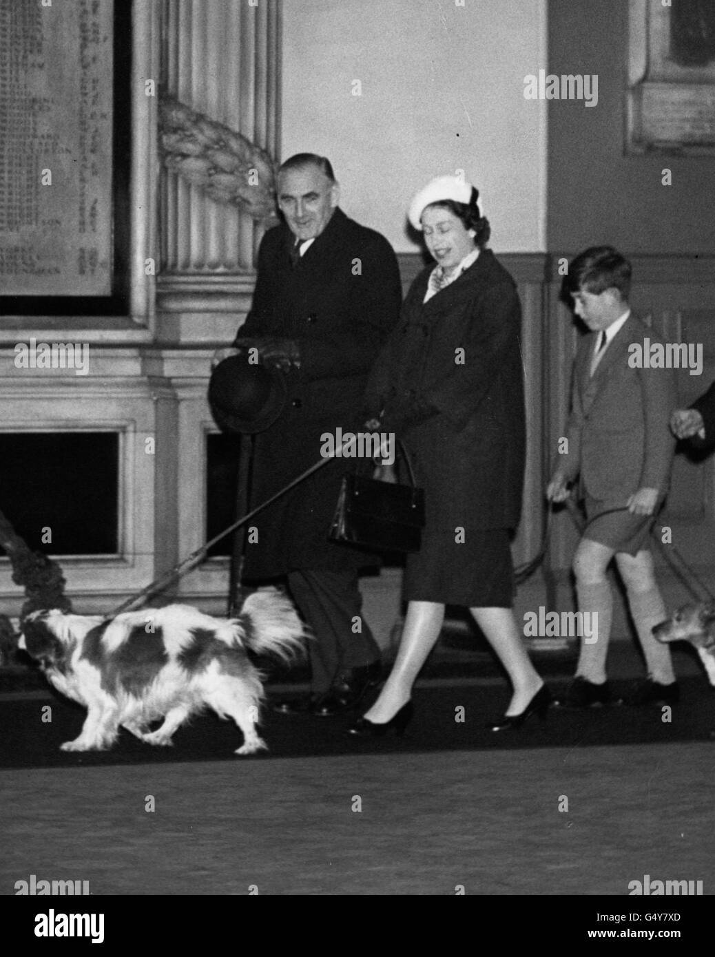 Royalty - Königin Elizabeth II - Bahnhof Liverpool Street, London Stockfoto