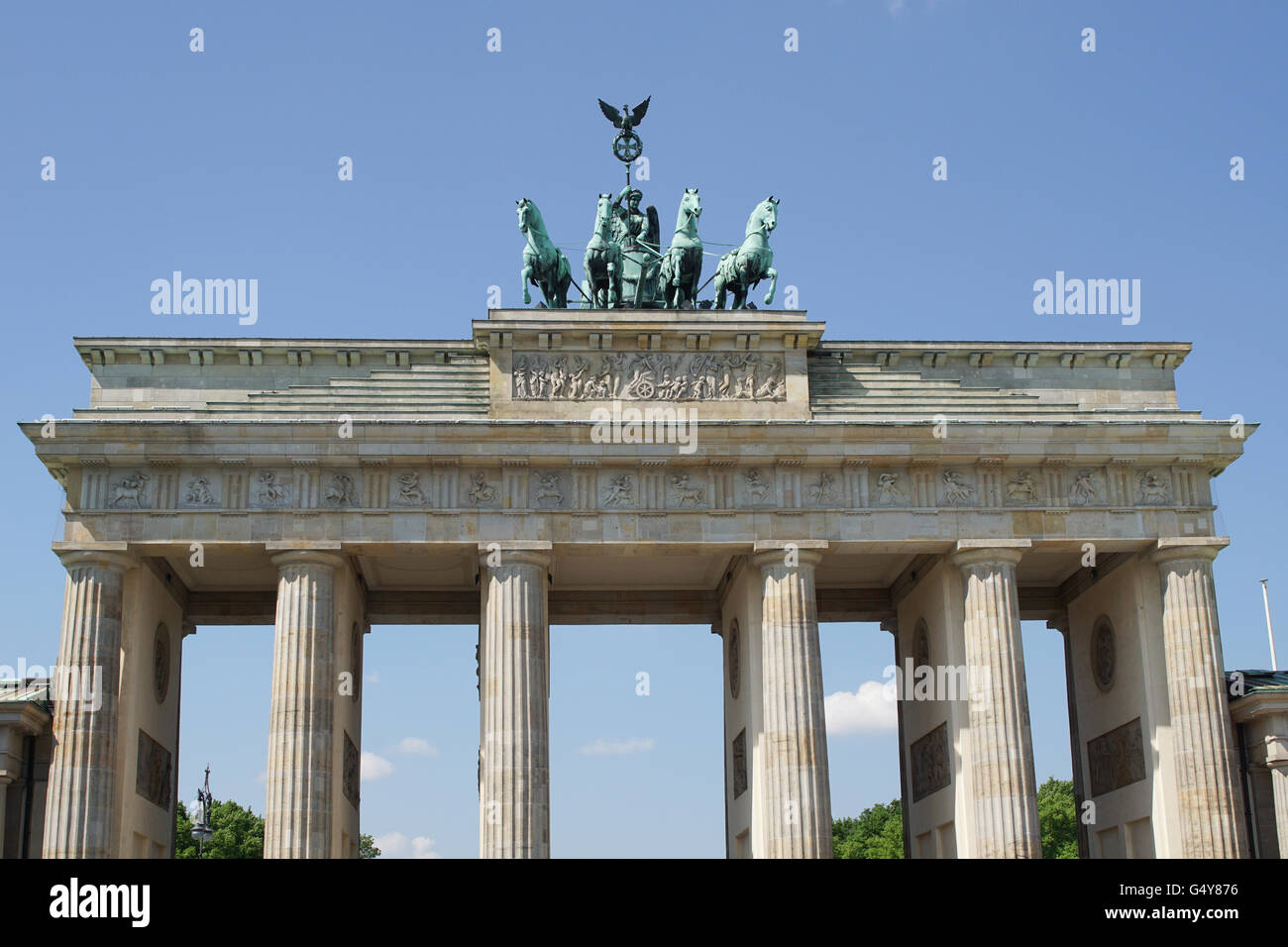 Brandenburger Tor, Wahrzeichen der deutschen Wiedervereinigung, Berlin, Deutschland Stockfoto