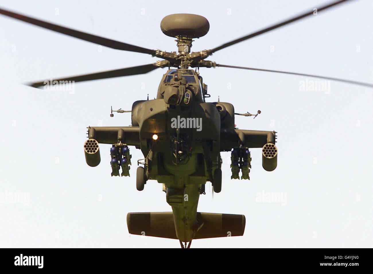 Apache-Hubschrauber britische Armee Stockfoto