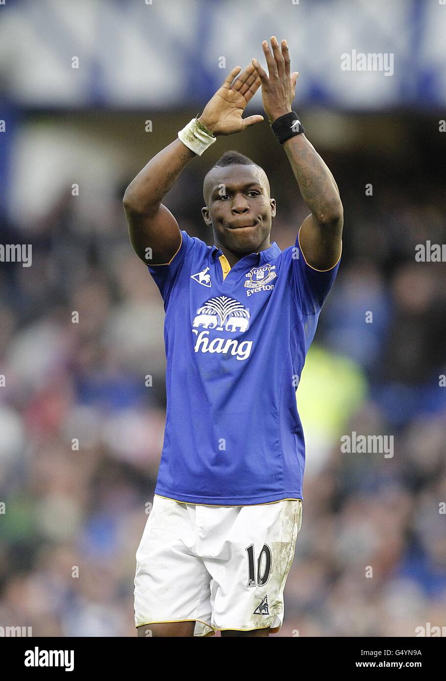 Fußball - FA Cup - Fünfte Runde - Everton gegen Blackpool - Goodison Park. Everton's Royston Drenthe nach dem letzten Pfiff. Stockfoto