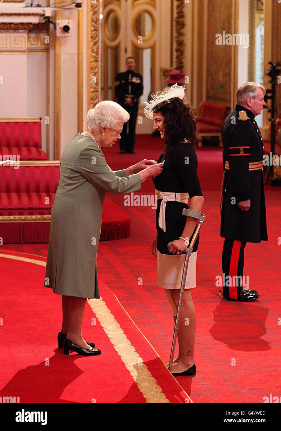 Investitur am Buckingham Palace Stockfoto