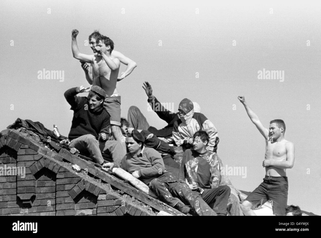 Kriminalität - Strangeways Gefängnis Riot - Manchester Stockfoto