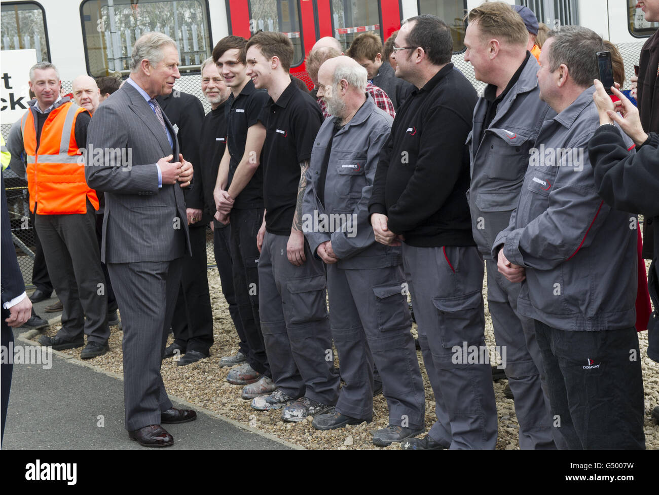 Königlicher Besuch in Derbyshire Stockfoto