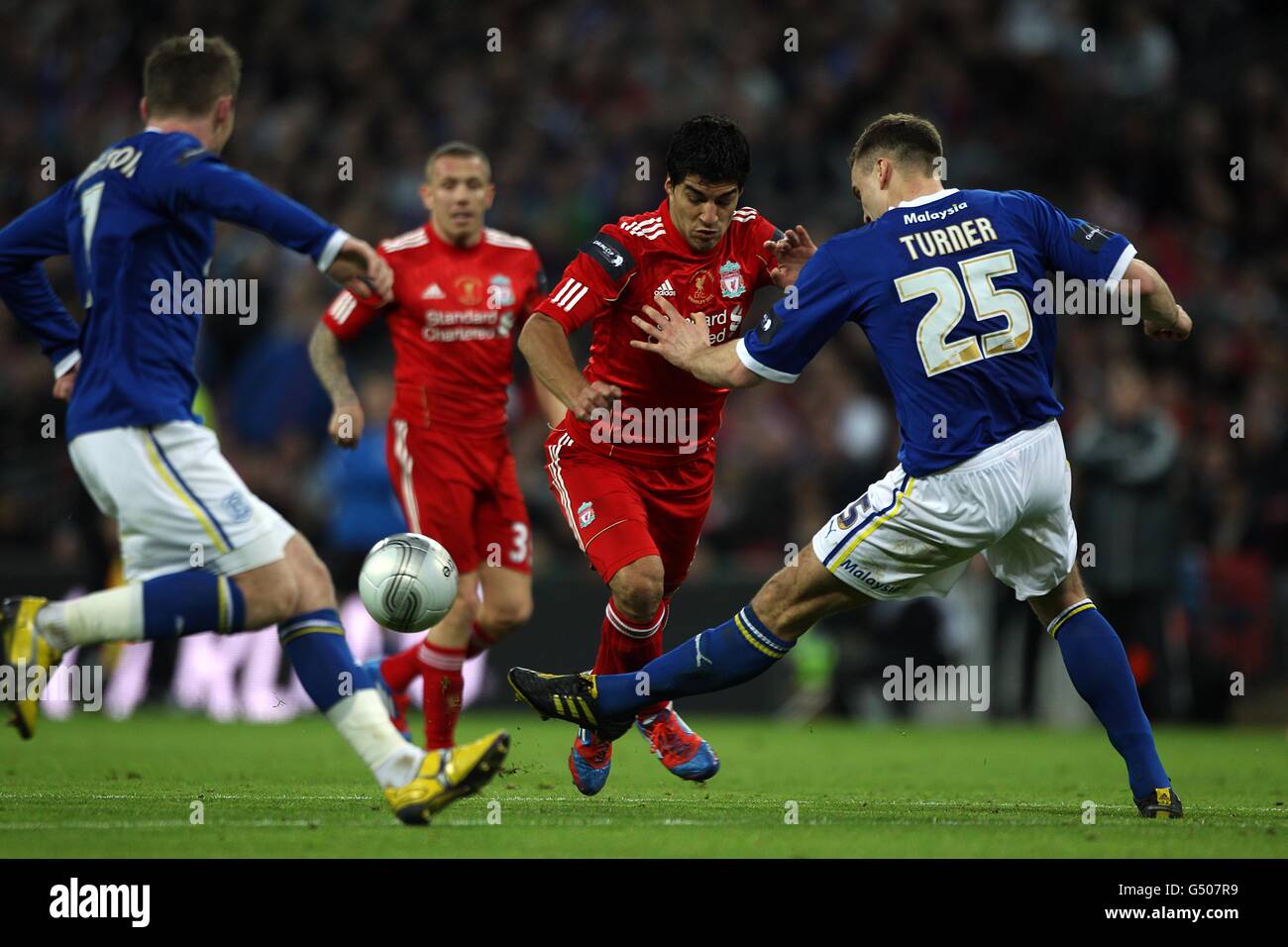 Fußball - Carling Cup - Finale - Cardiff City V Liverpool - Wembley-Stadion Stockfoto