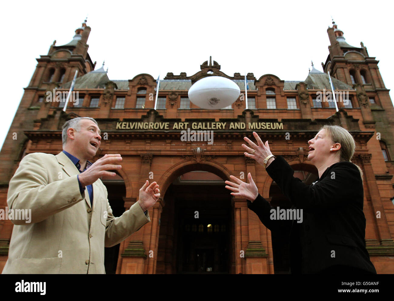 Rugby-Union - Glasgow 7 Freiwilligen Photocall - Kelingrove Museum Stockfoto