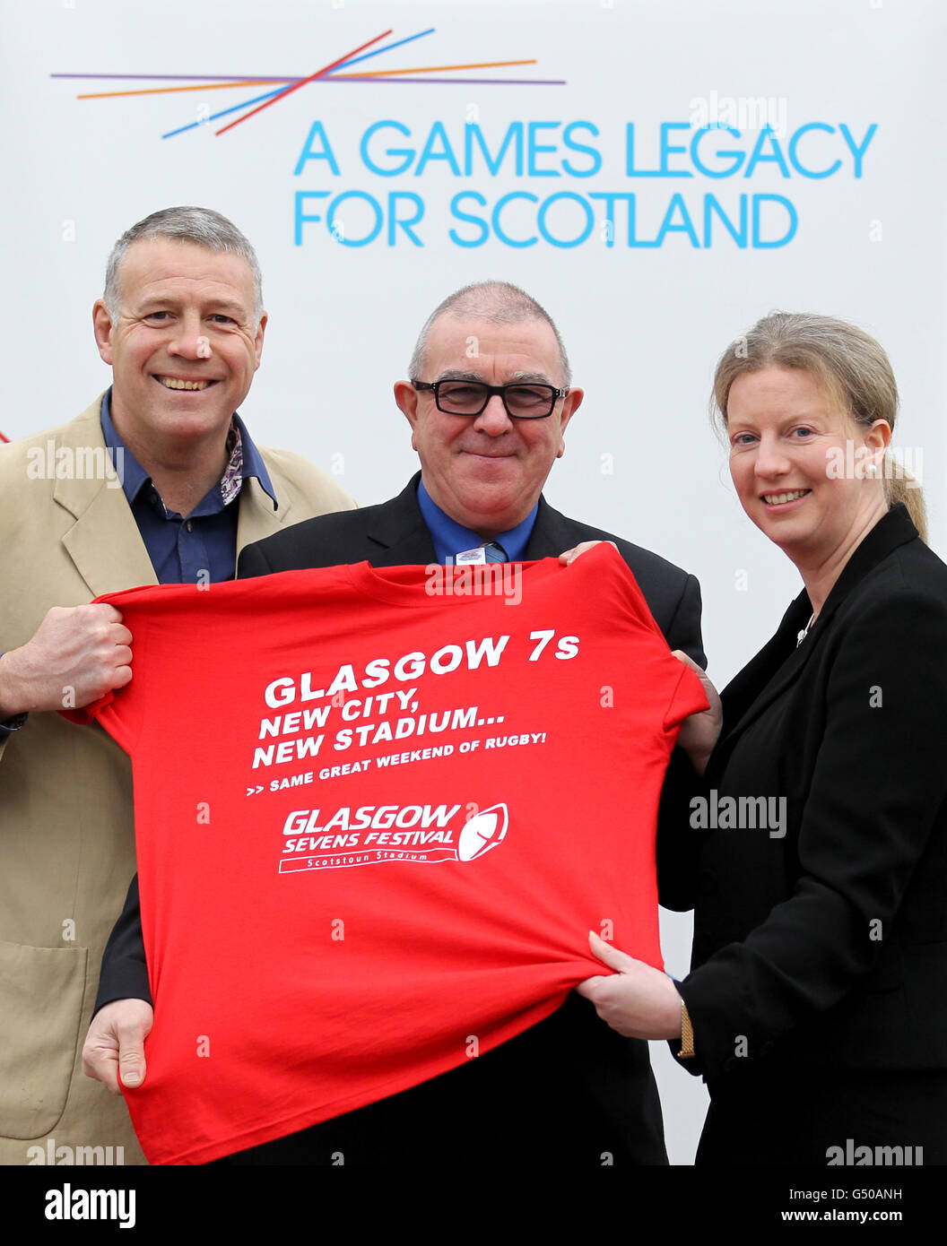 Rugby-Union - Glasgow 7 Freiwilligen Photocall - Kelvingrove Museum Stockfoto