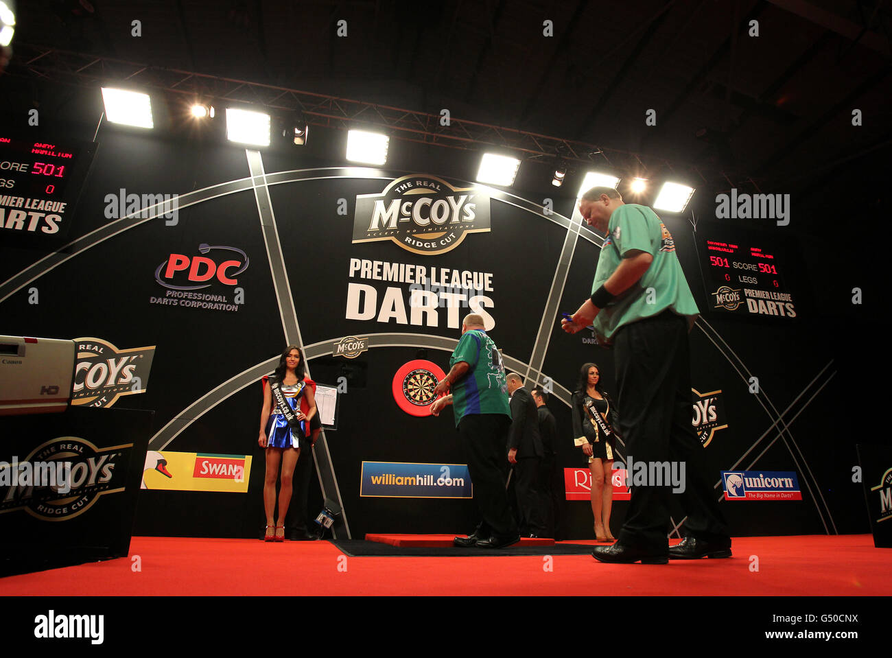Dart - McCoys Premier League Darts 2012 - Westpoint Arena Stockfoto