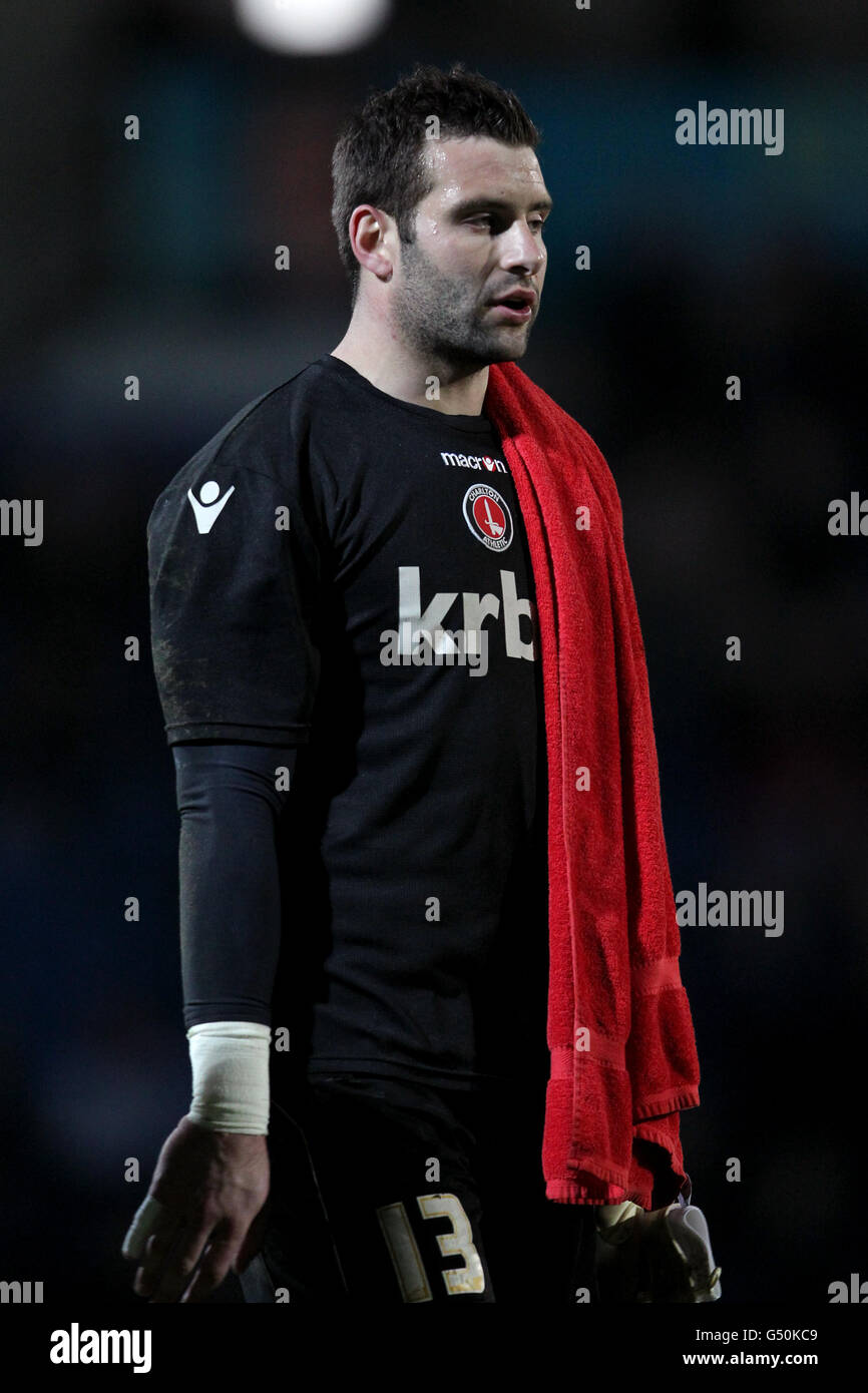 Fußball - npower Football League One - Chesterfield / Charlton Athletic - b2net Stadium. John Sullivan, Charlton Athletic Torwart Stockfoto