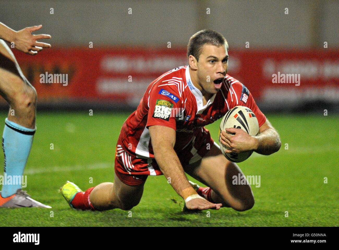 Rugby League - Stobart Super League - Salford Stadt rot V London Broncos - Salford-City-Stadion Stockfoto