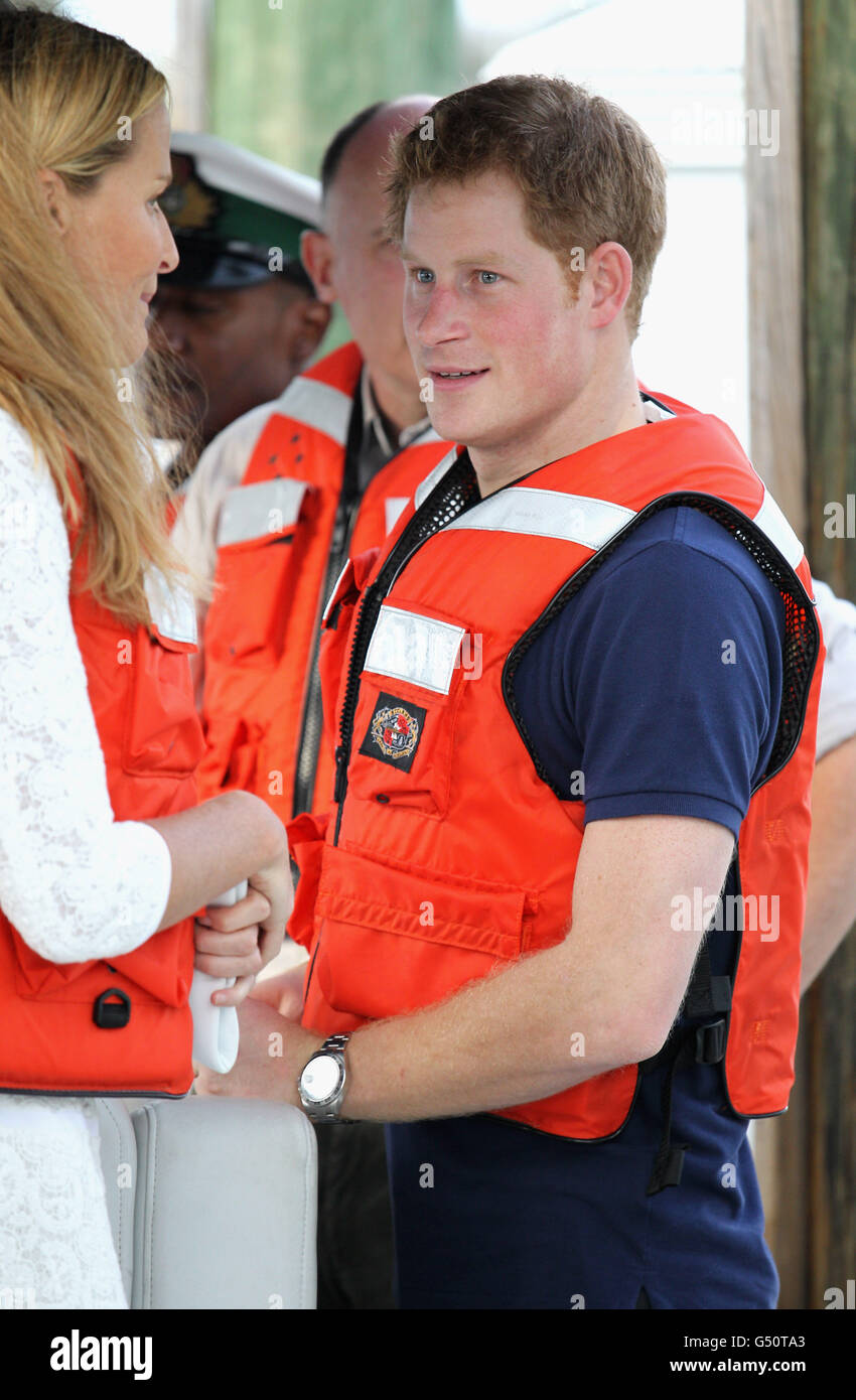 Prinz Harry zu besuchen, auf den Bahamas - Tag eins Stockfoto