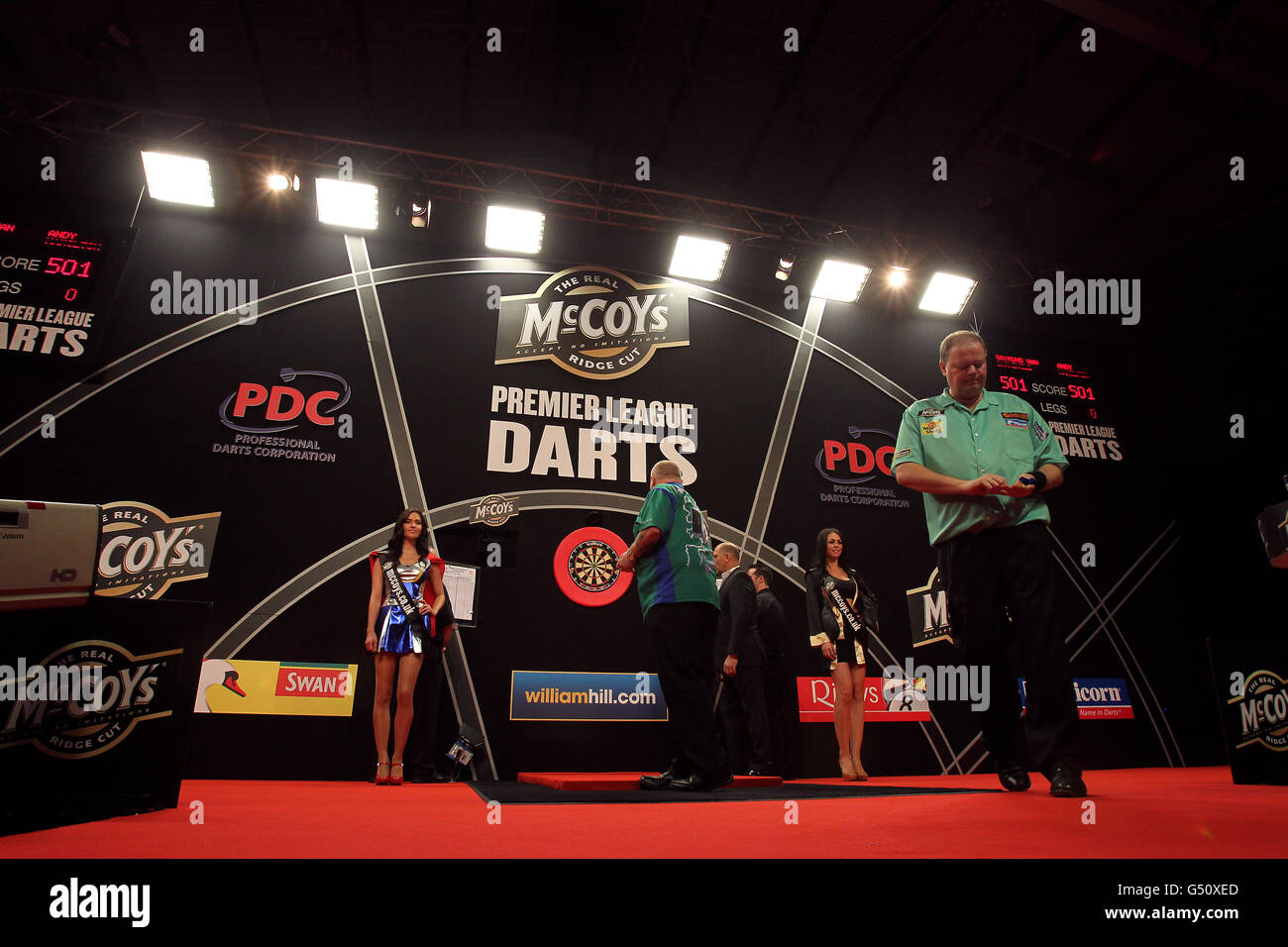 Dart - McCoys Premier League Darts 2012 - Westpoint Arena Stockfoto