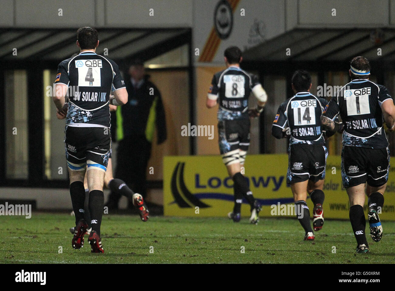Rugby-Union - RaboDirect PRO12 - Glasgow Warriors V Leinster - Firhill Stadium Stockfoto