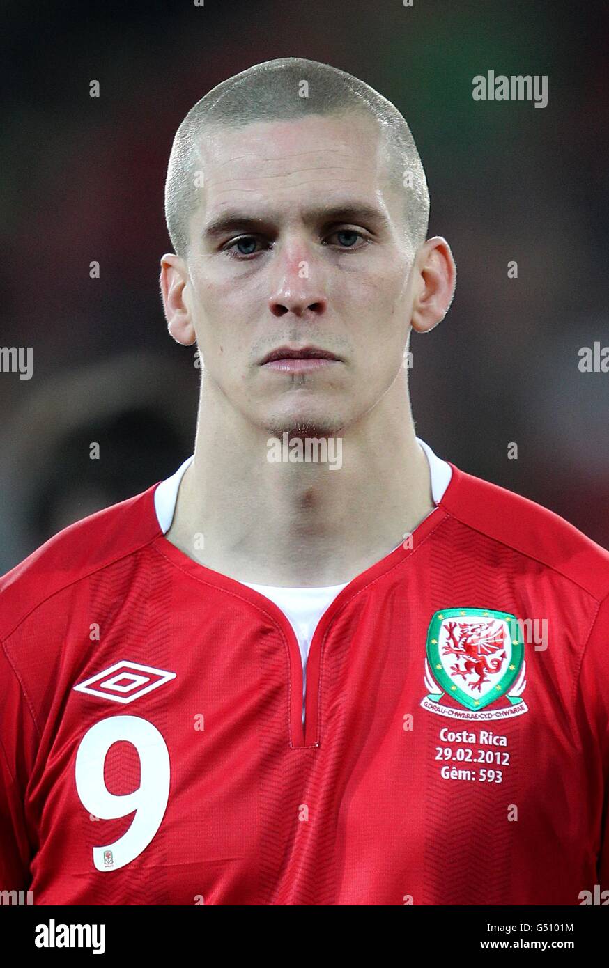 Fußball - International freundlich - Gary Speed Memorial Match - Wales - Costa Rica - Cardiff City Stadium. Steve Morison, Wales Stockfoto