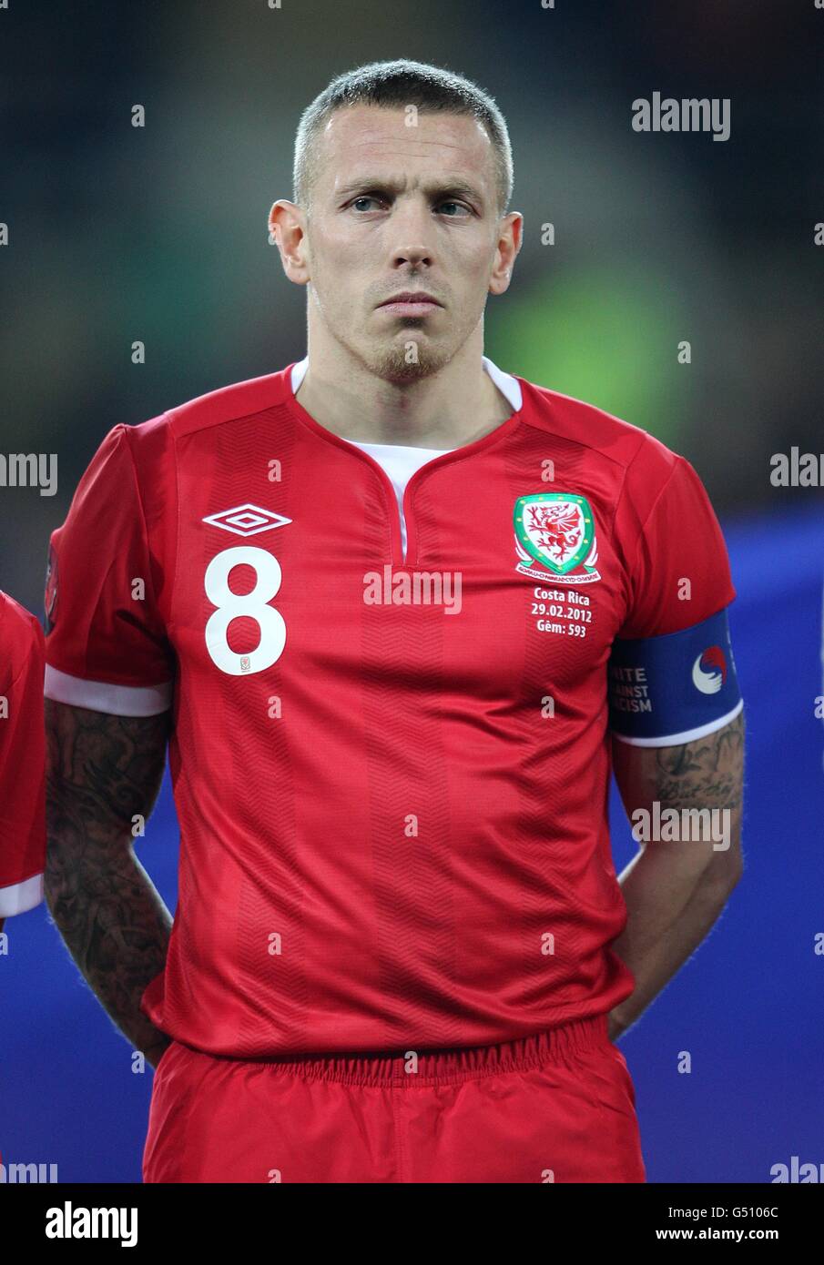 Fußball - International freundlich - Gary Speed Memorial Match - Wales - Costa Rica - Cardiff City Stadium. Craig Bellamy, Wales Stockfoto