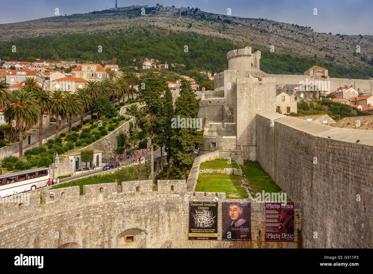 Alten Stadtmauern Dubrovnik Kroatien Stockfoto