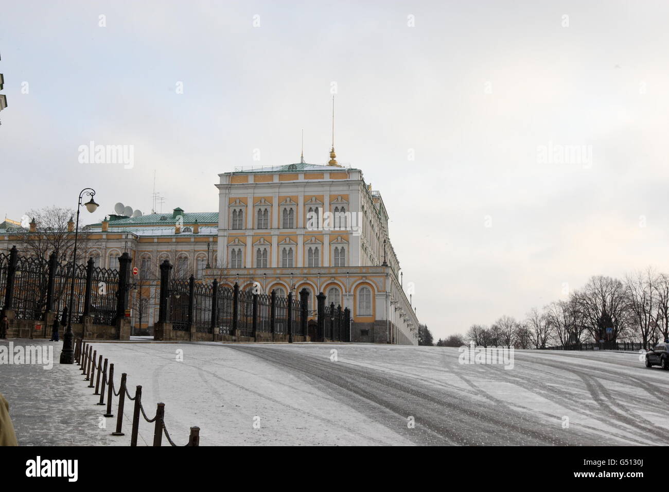 Ein allgemeines Bild des Großen Kremlpalastes in Moskau, Russland Stockfoto