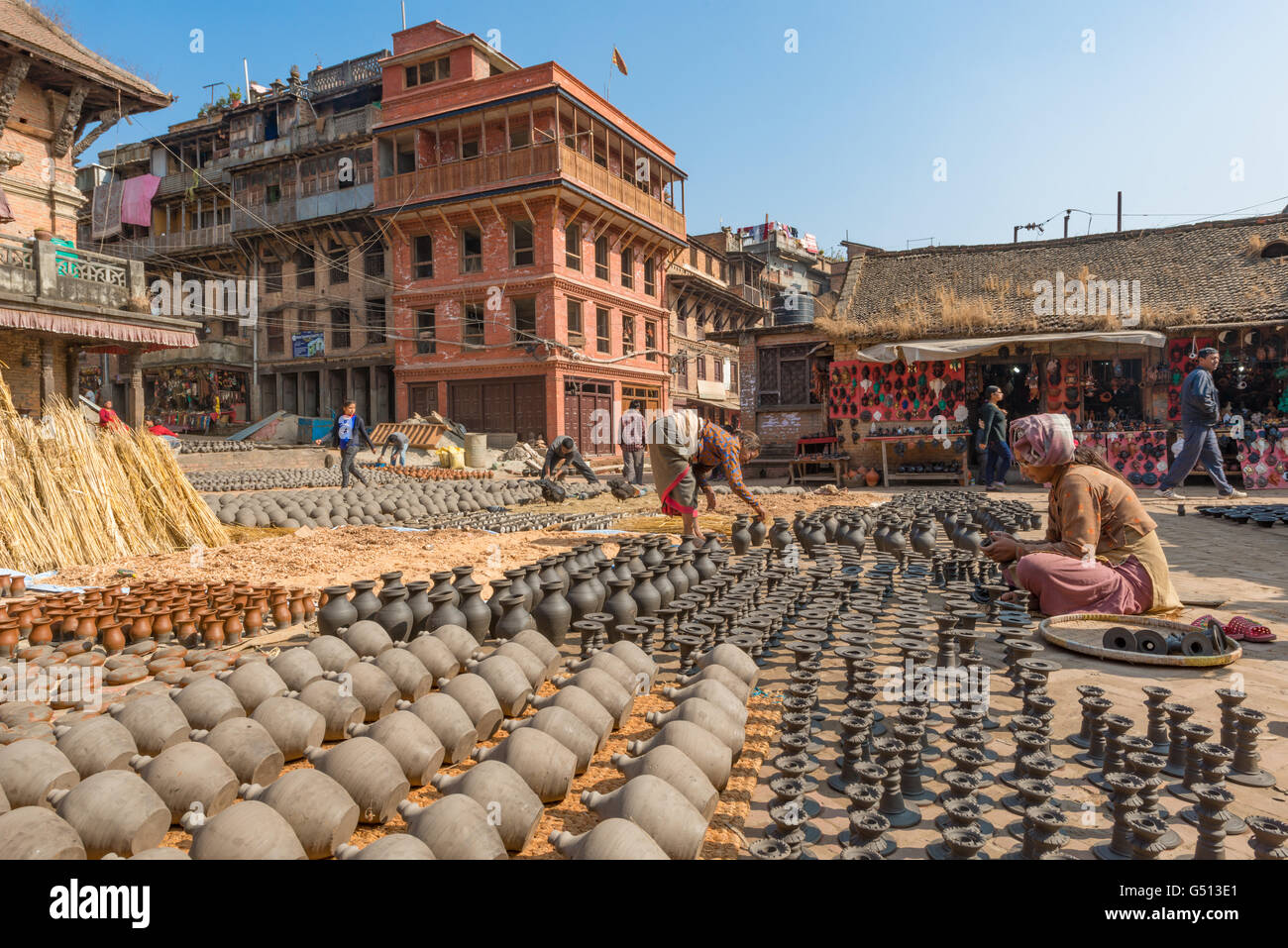 Nepal, Zentralregion, Bhaktapur, Keramik-Platz in Bhaktapur Stockfoto
