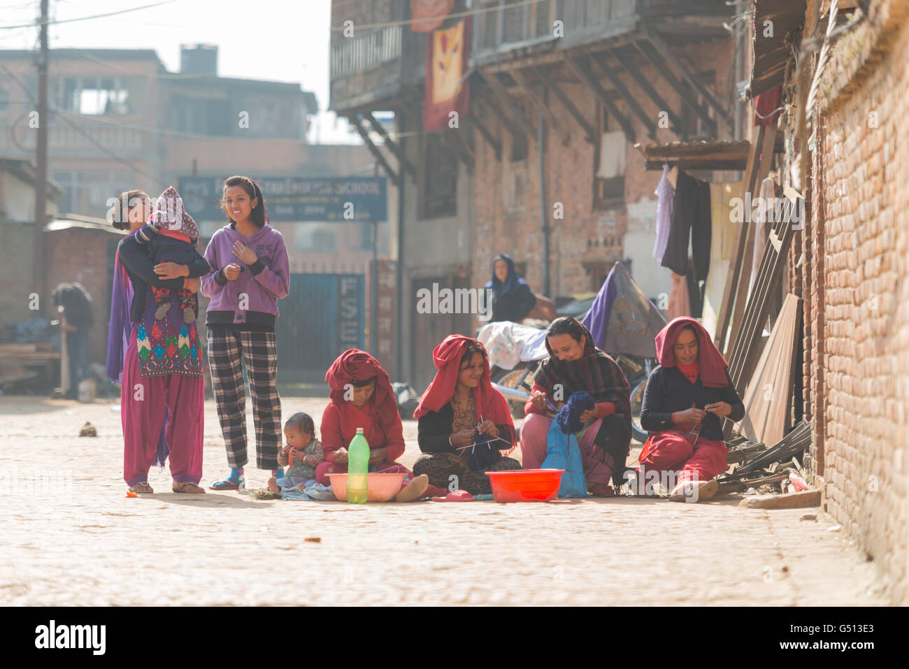 Nepal, Zentralregion, Bhaktapur, Community Gewinnspiel in Bhaktapur Stockfoto
