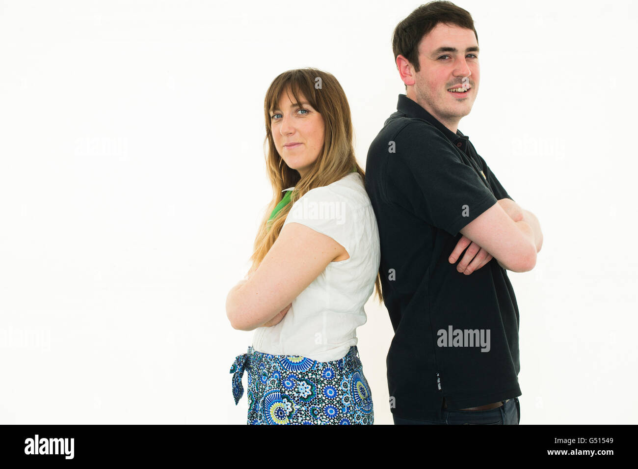 TOM ELLEN und LUCY IVISON, kreativen Partner / Autoren der Romane für Jugendliche und junge Erwachsene an The Hay Festival der Literatur und der Kunst, 30. Mai 2016 Stockfoto