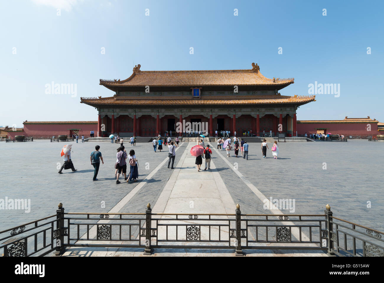China, Peking, die Halle der Harmonien der verbotenen Stadt Stockfoto