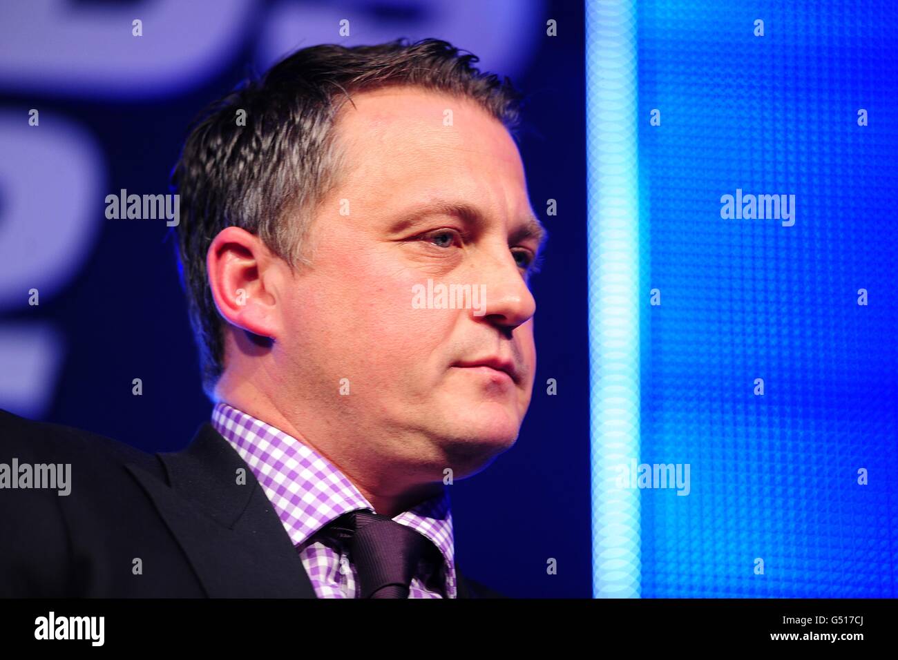 TalkSPORT-Moderator Darren Gough bei den Football League Awards 2012 in The Brewery, London. Stockfoto