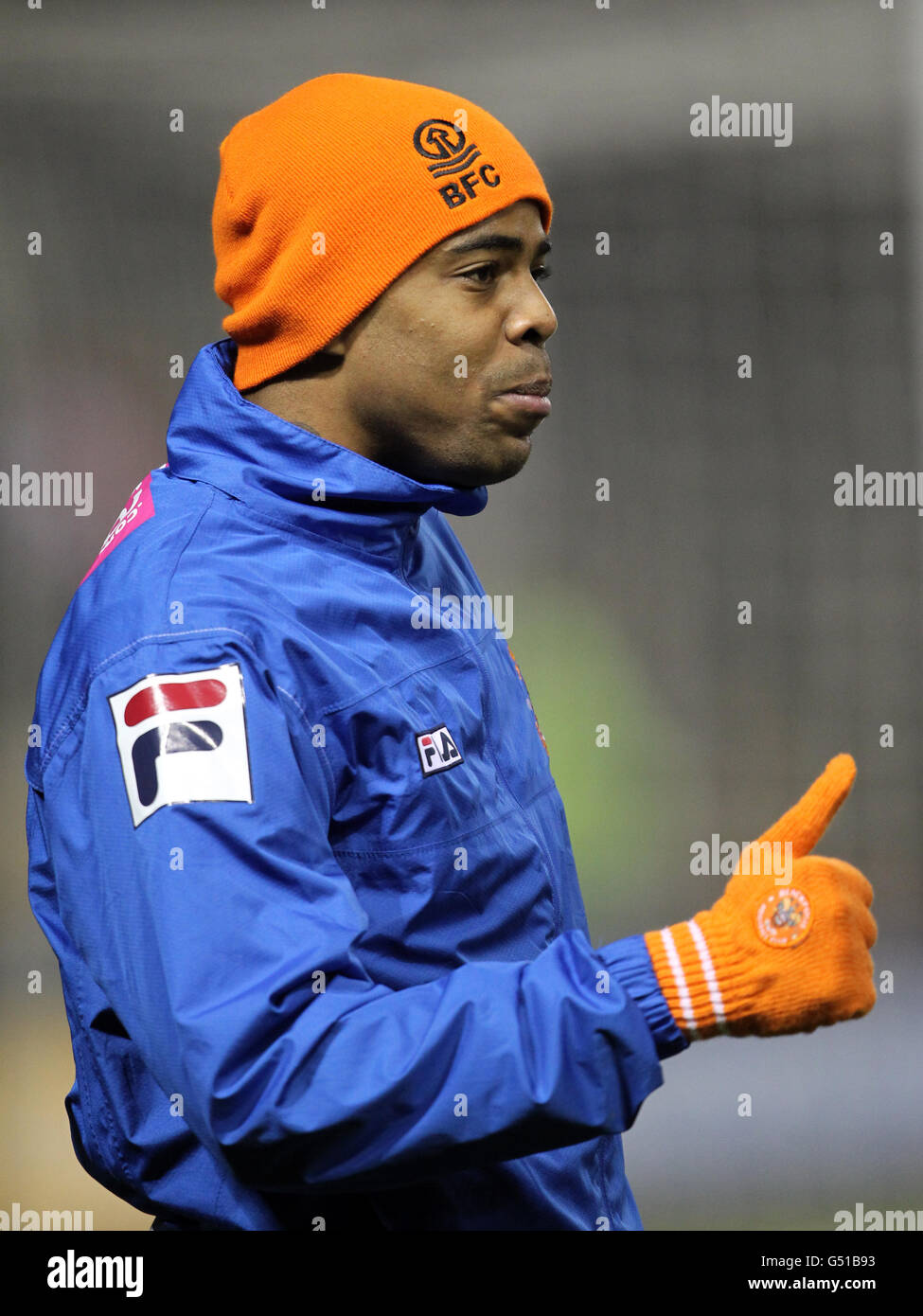 Fußball - npower Football League Championship - Derby County / Blackpool - Pride Park. Ludovic Sylvestre, Blackpool Stockfoto