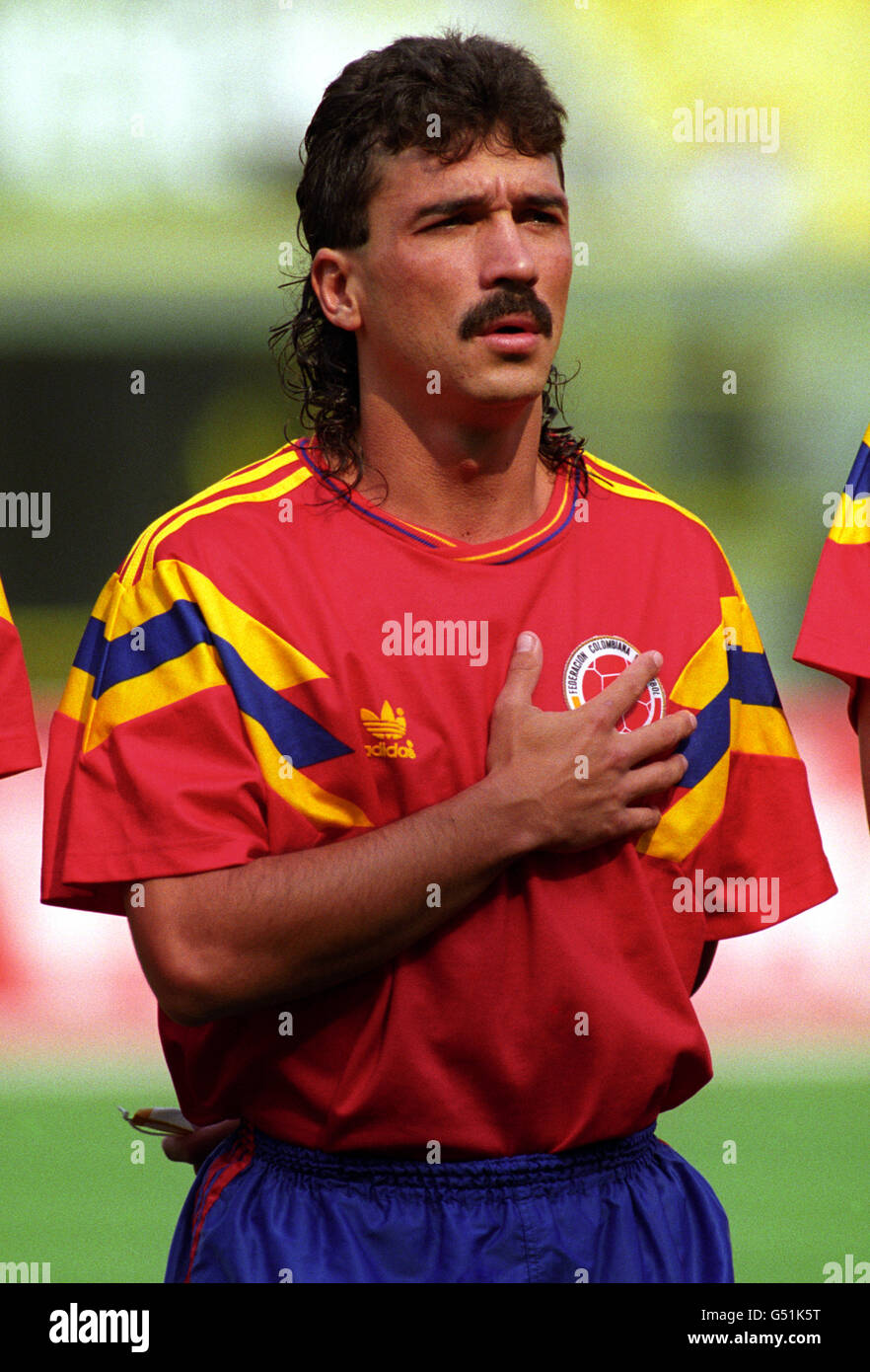 Fußball - Wm Italia 90 - Kolumbien. Gabriel Gomez, Kolumbien Stockfoto