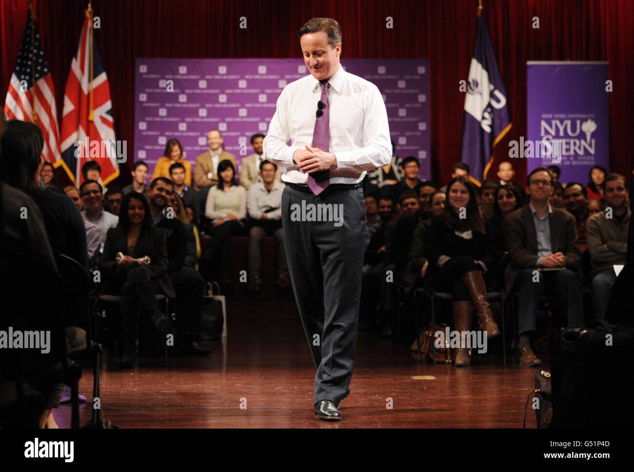 David Cameron Besuch in den USA - Tag drei Stockfoto