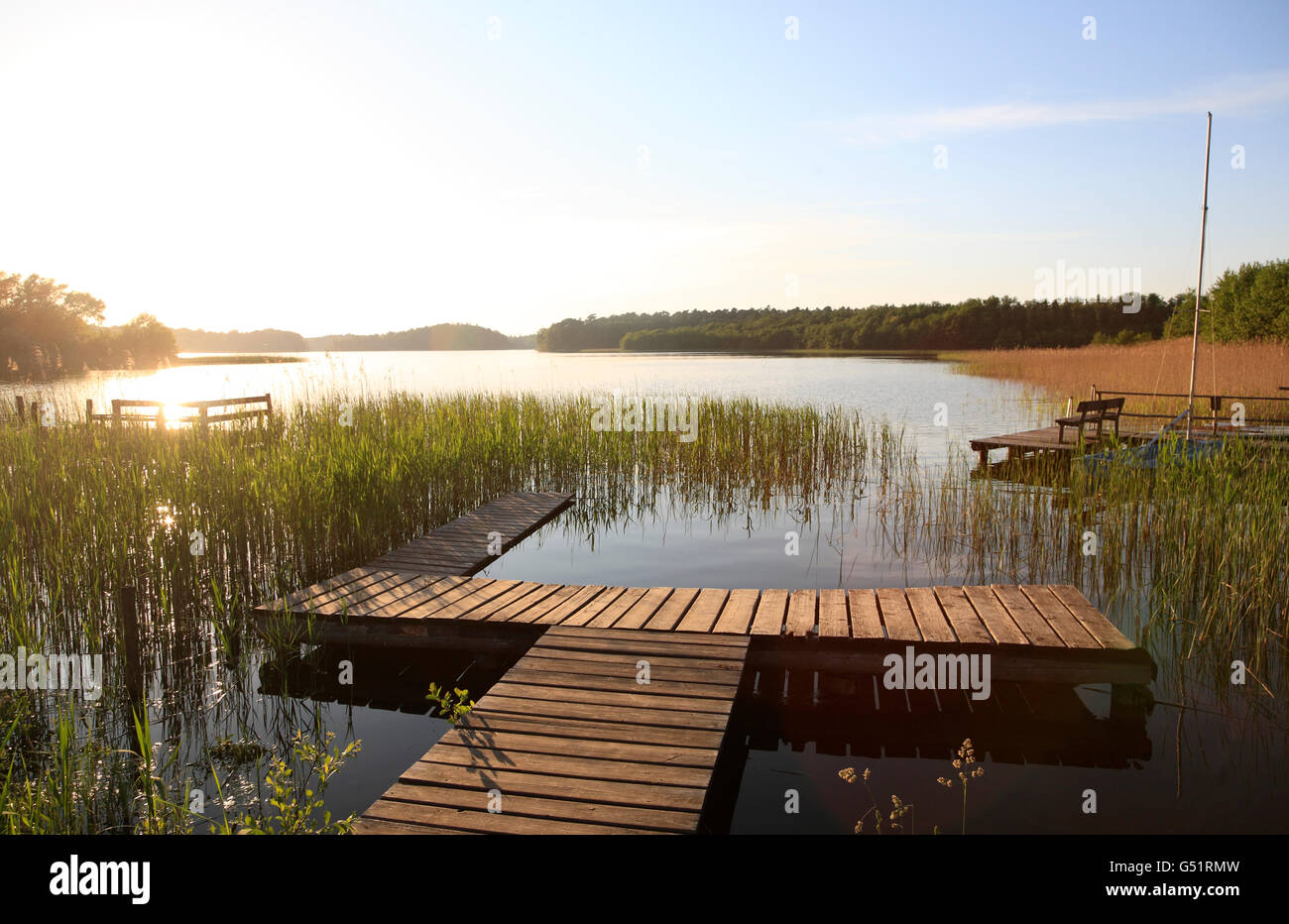 See Schaalsee, Seedorf Groß Zecher, Pier, SchleswigHolstein