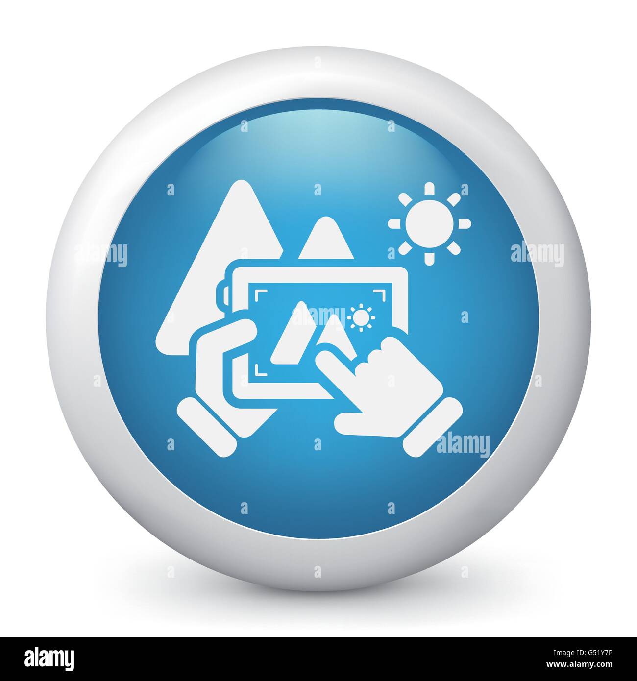 Symbol "Landschaft digitale Foto-Konzept" Stock Vektor