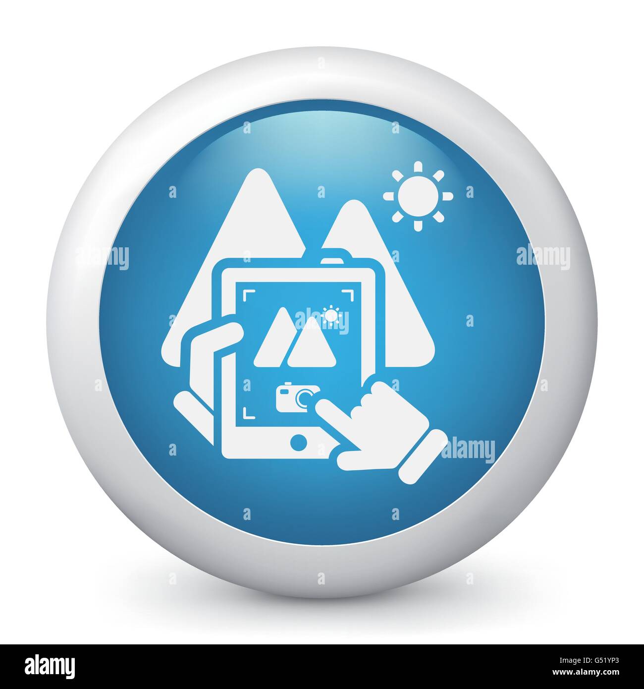 Symbol "Landschaft digitale Foto-Konzept" Stock Vektor