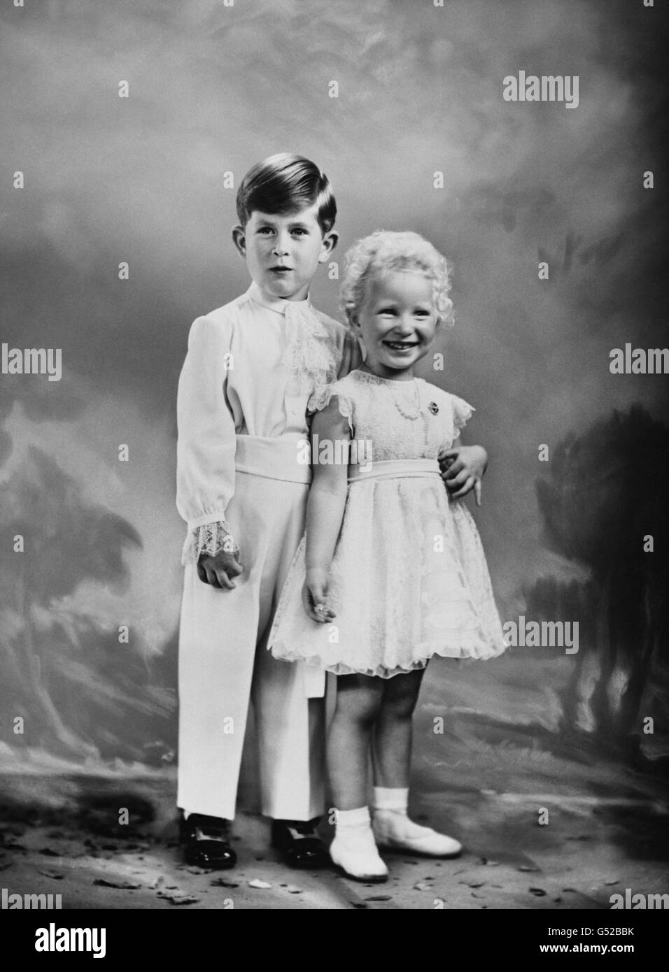 Royalty - Prinzessin Anne und der Herzog von Cornwall Stockfoto