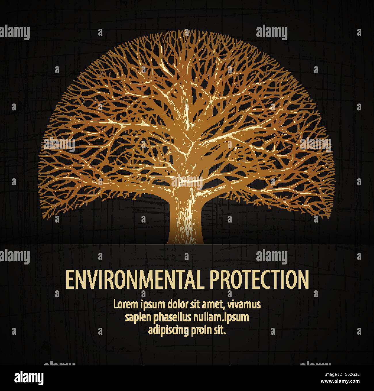 blattlosen Baum. Ökologie, Natur, Umwelt-Vektor-illustration Stock Vektor