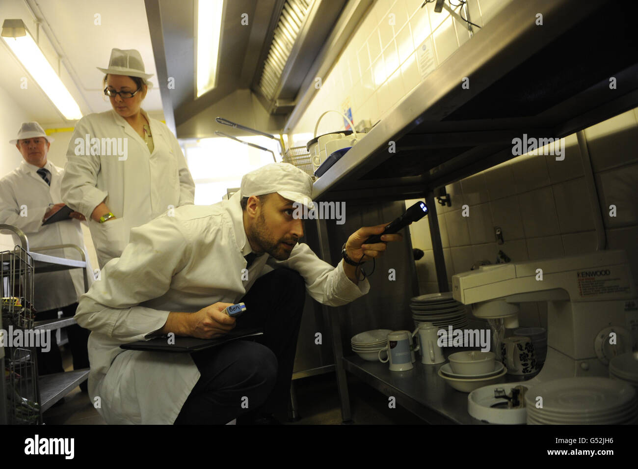 Sichere Lebensmittel Kampagne zu spielen Stockfoto