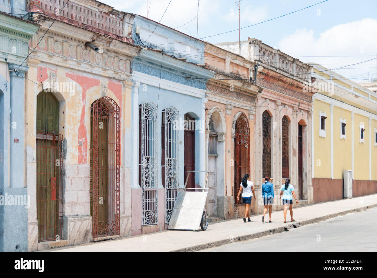 Kuba, Cienfuegos, Straßenszene Stockfoto