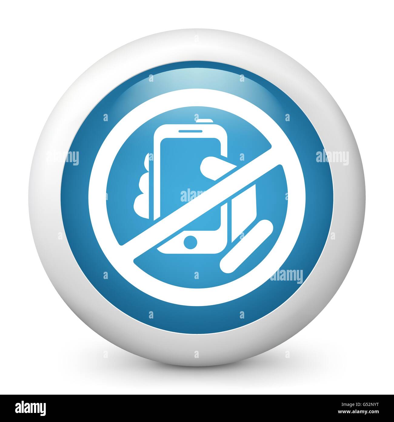 Vecteur Stock Kein Handy erlaubt Handyverbot Symbol Flat Design Icon