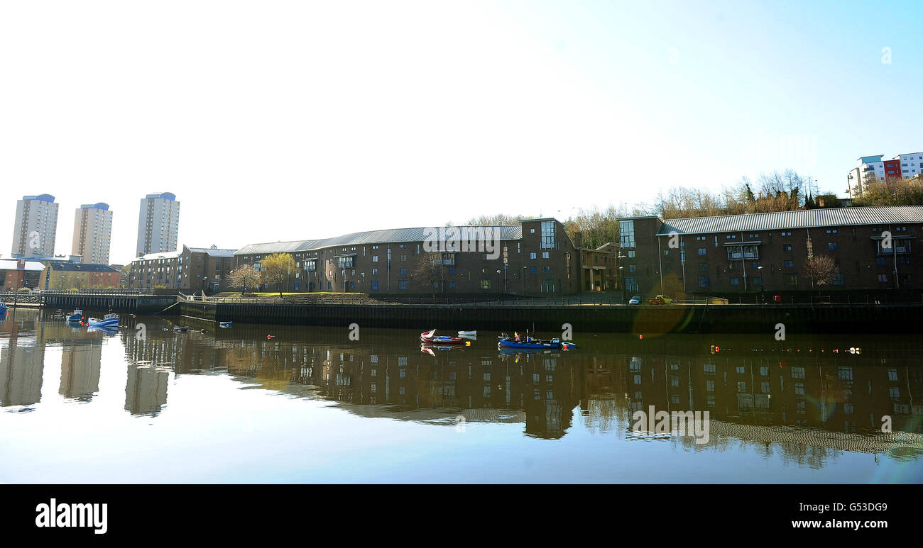 Panns Bank Hall der Residenz der Universität Sunderland am Ufer des Flusses Wear. Stockfoto