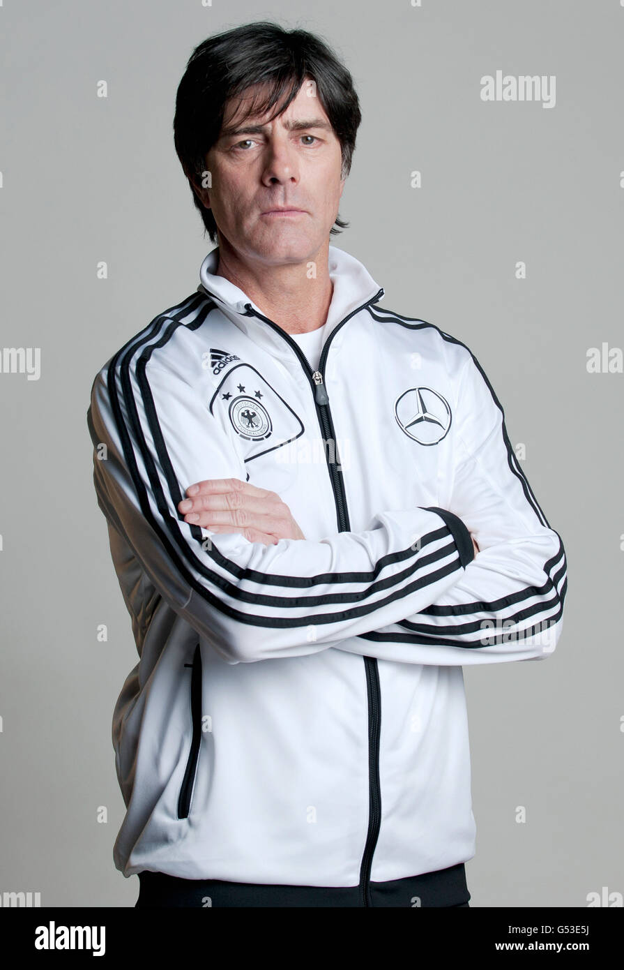 Joachim Loew, Manager der deutschen Fußball-Nationalmannschaft bei der offizielle Porträt-Foto-Session für die deutschen Männer national Stockfoto