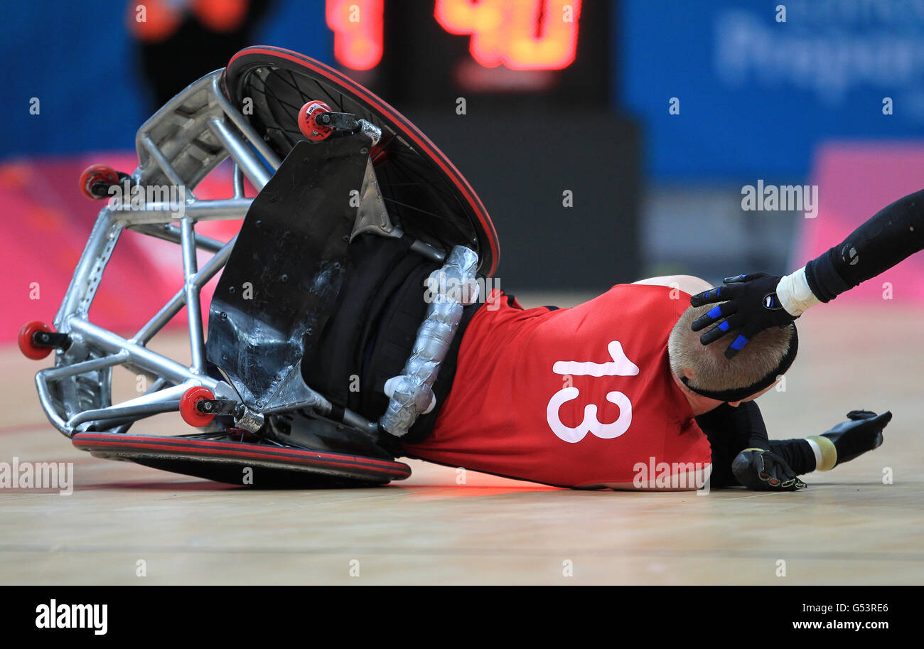 Paralympics - London 2012 Rollstuhl Rugby Test-Event - Tag zwei - Basketball-Arena Stockfoto