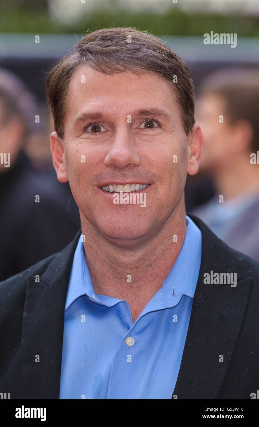 Autor Nicholas Sparks kommt zur Europa-Premiere von "The Lucky One" im Bluebird Restaurant in Chelsea, West London. Stockfoto