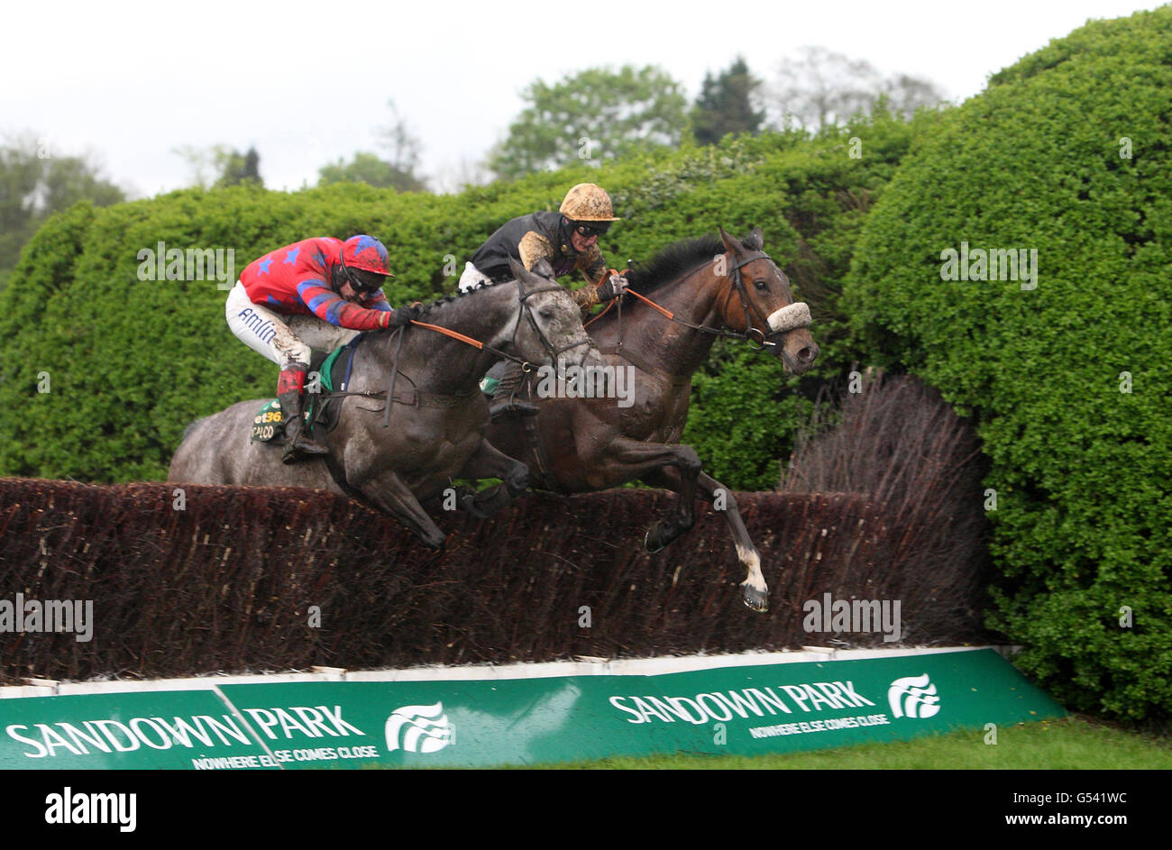 Racing - bet365 ultimative Festtag - Sandown Park Pferderennbahn Stockfoto