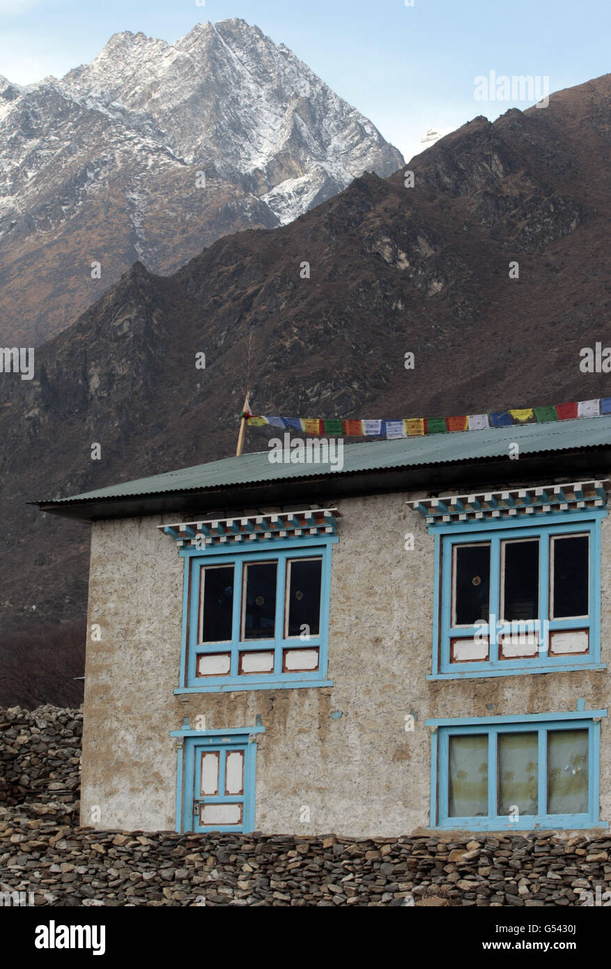 Bergkette in der Nähe des Everest Nepal Stockfoto