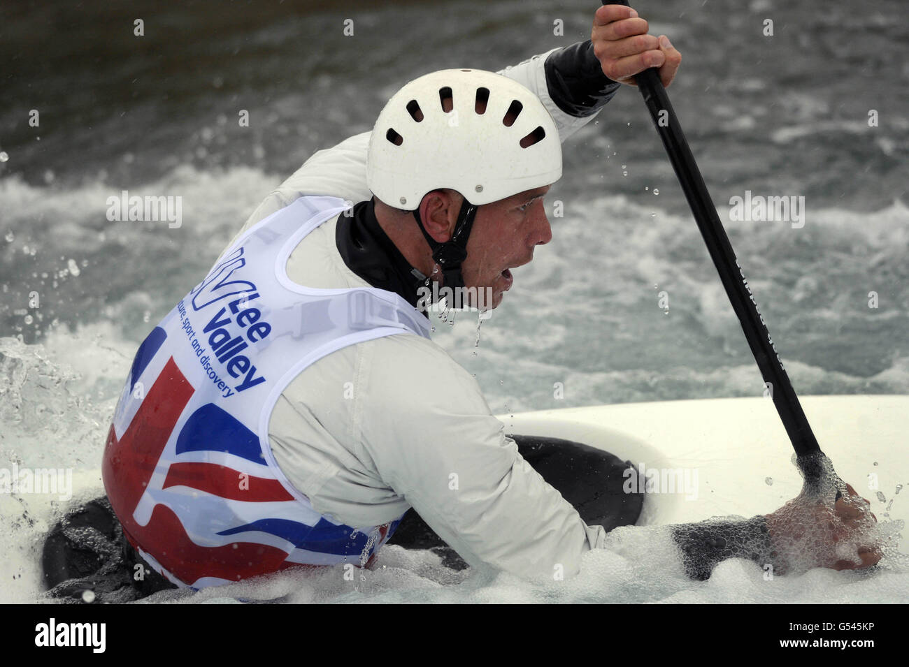 Olympische Spiele - Ankündigung Des Britischen Kanuteams - Lee Valley White Water Center. Slalom-Kanute (K1 und C2) Richard Hounslow während der Ankündigung des GB-Teams im Lee Valley White Water Center, Waltham Cross. Stockfoto